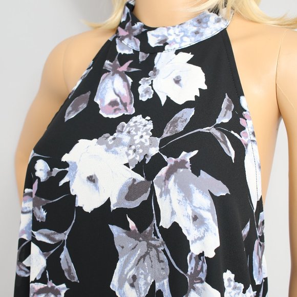 Mod Martin Floral Halter Neck Open Back Dress M - Picture 3 of 8